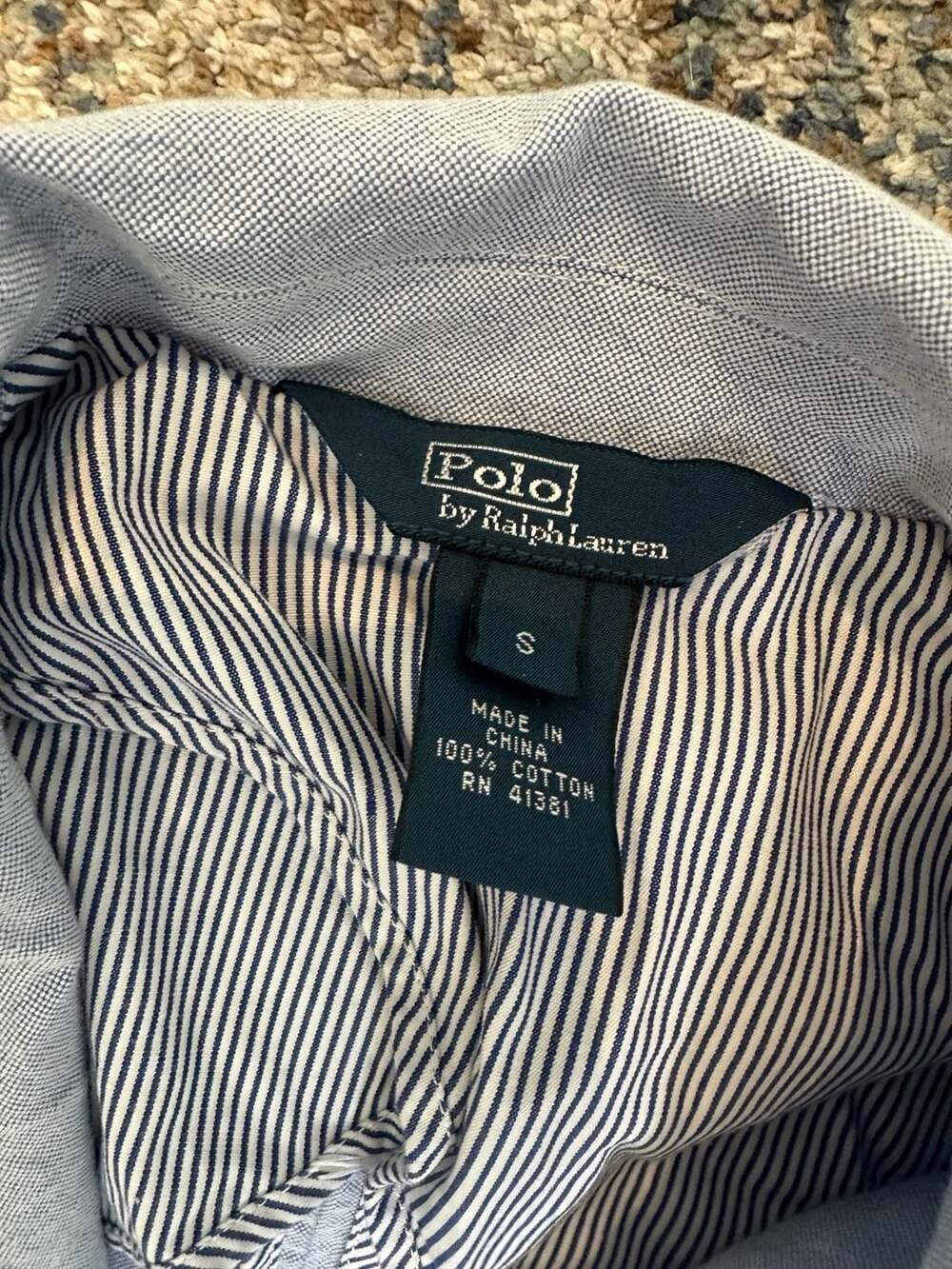 Polo By Ralph Lauren Blazer Size Boys S Blue Cotton Striped Lining - Picture 2 of 4